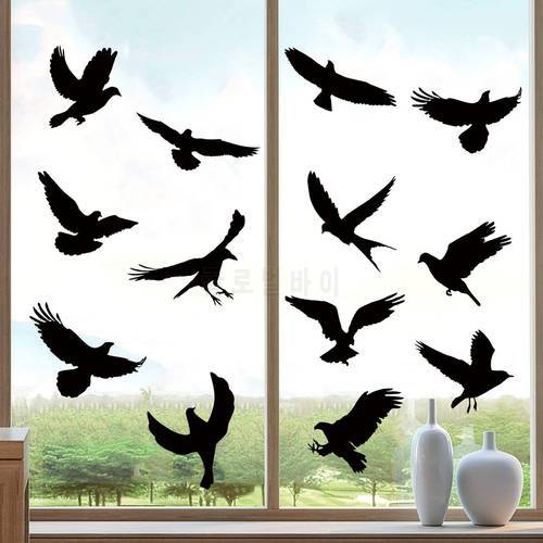 Anti-collision Window Alert Bird Stickers Black Silhouettes Glass Door Protection Save Birds Glass Door Protection Window Stick