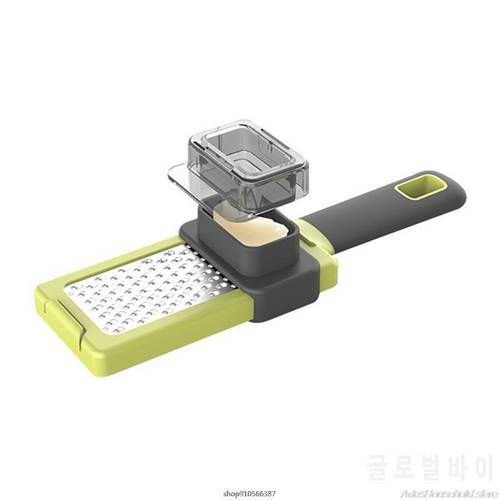 Garlic Grater with Hanging Hole Multifunctional Ginger Garlic Grinding Grater Planer Stainless Steel Kitchen Accesories Dropship