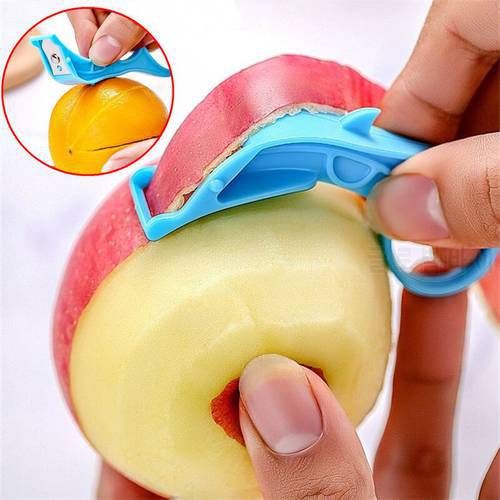 2 In 1 Apple Peeler Slicer Cutter Bar Hand Held Pear Peeler Ring Portable Orange Opener Creative Kitchen Accessories Gadgets