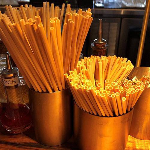 300/500Pcs 100% Natural Bamboo Drinking Straws Reusable Eco-Friendly Party Bar Kitchen + Clean Brush For Shipping Wholesale