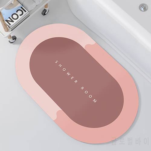 Bathroom Anti-slip Mat Diatom Mud Absorbent Pad Nordic Style Toilet Floor Mat Soft Diatomite Bathroom Toilet Carpet