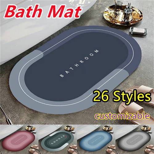 Bathroom Mat Super Absorbent Non slip Diatom Mud Bathroom Mat Balcony Porch Mat Kitchen Mat Modern Minimalist Washable Entry Mat
