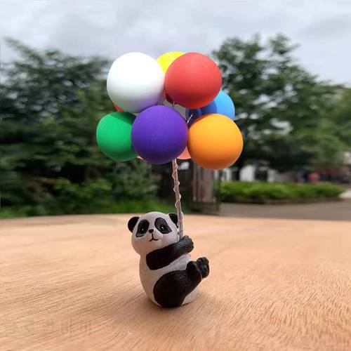 Cute Anime Car Accessorie Fly Panda Pig Pendant Rearview Mirror Pendant Birthday Gift Hanging Decoraction Ornaments Funny