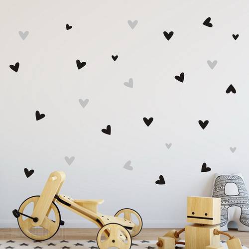 24PCS/set Small Love Heart Home Decor Wall Sticker Decal Bedroom Vinyl Art Mural Home Decoration Decals Removable Poster