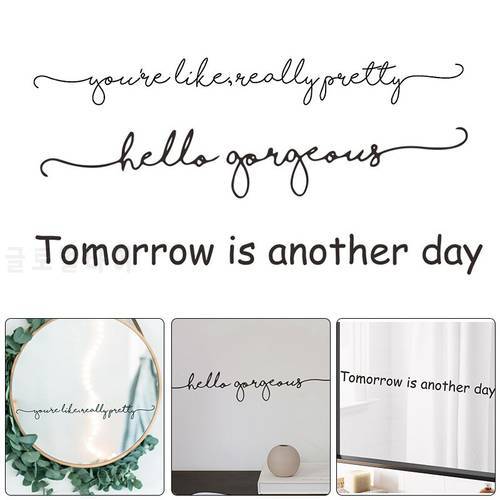 Text stickers You Look Amazing Mirror Decal Vinyl Decal Bathroom Decor Shower Door Decal Wall Art Home Decoration Accessories