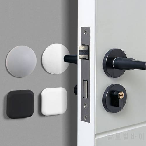 1PC Silicone Door Handle Bumpers Self Adhesive Shockproof Protection Pad Anti-Collision Sticker Round Square Wall Protector Pad