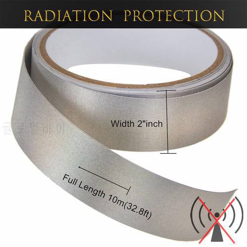 50mm Wide Faraday Tapes Copper Conductive Fabric Sticker Block Cell Signal Wifi RF EMI EMF Shielding