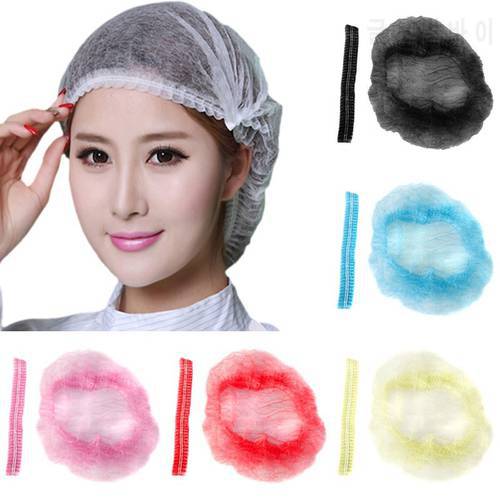 100 PCS Disposable Cap Hat Dust-proof Strip Hood Beauty Salon Cap Protection Cap Bathroom Supplies Gadgets