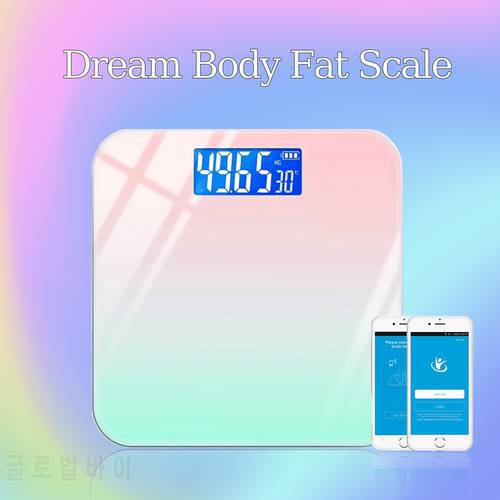 Bathroom Body Fat Scale Weight Scale BMI Floor Scales Smart Wireless Digital Balance Monitor Body Composition Home Pink Purple
