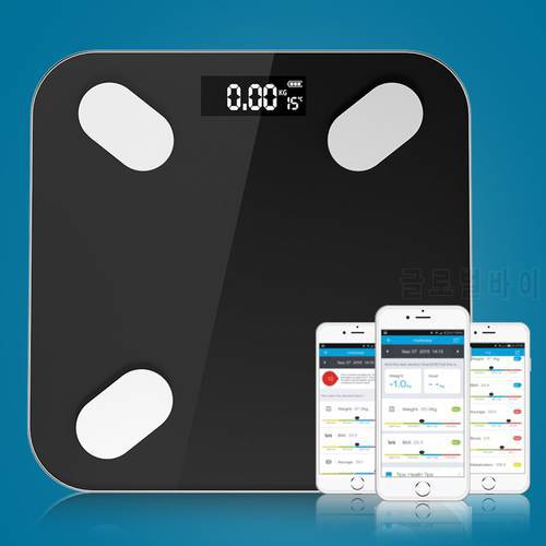 Floor Scale Body Fat Scale Smart Wireless Digital Bathroom Weight Scale Body Composition Analyzer With Smartphone App Bluetooth