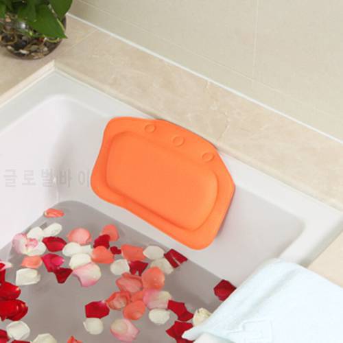 Bathroom Bathtub Soft Bath Pillow Sponge Relaxing Headrest Waterproof Cushion With Suction Cups Bath Pillow With Suction Cups