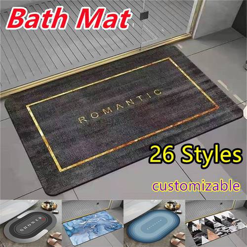 Diatom Mud Mat Super Absorbent Floor Decoration Bathroom Doormat Washable Minimalist Kitchen Bathtub Side Entry Mat Quick Dry