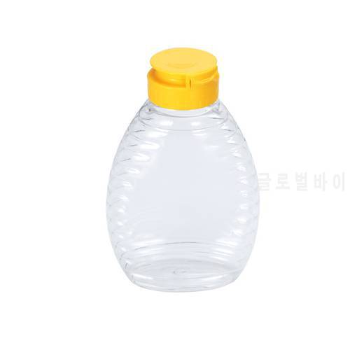 500g Honey Bottle With Lid, Squeeze Type Silicone Valve Cap, Ketchup Bottle, Food Preservation Storage Sealed Jar Leak-Proof
