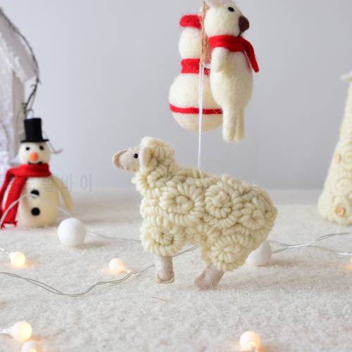 Christmas Tree Pendant Hanging Home Ornament Sheep Shape Christmas Decoration Home Xmas Decor New Year 2022 Christmas Only 1PCS