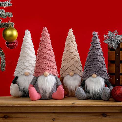 Christmas Plush Gnomes Tomte Gnome Ornaments Handmade Swedish Dwarf Figurine Holiday Elf Home Decorations 11.8In New Arrival