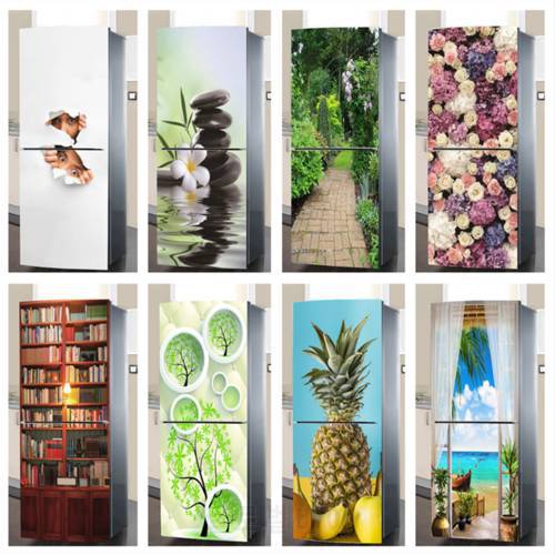 Plant Water Refrigerator Sticker Bookcase Scenery Stickers Muraux Decorative Vinyl Wall Wedding Decoration Aesthetic Room Decor