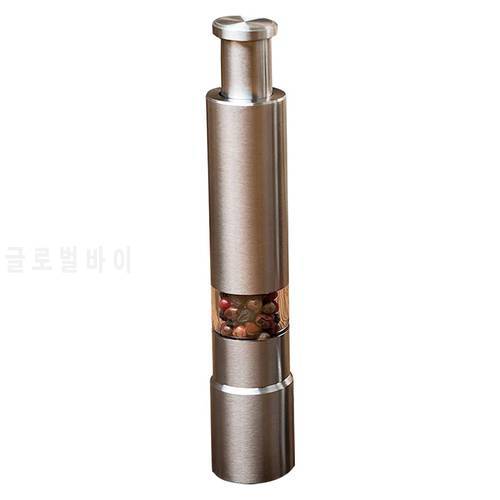 Pepper grinder Stainless Steel Thumb Push Spice Sauce Grinder efficient Suitable for various spices such as pepper and salt