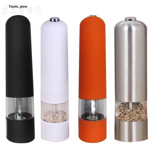 Pepper Grinder Stainless Steel Electric Salt and Pepper Mill Grinder Spice Shakers Kitchen Tools Accessories for Cooking Food