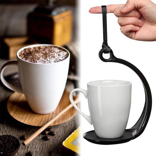 No-Spill Coffee Mug Holder Spill Stopper Mug Holder for Coffee Tea Cup Artifact Unspillable Drink Cup Holder with Rubber Coaster