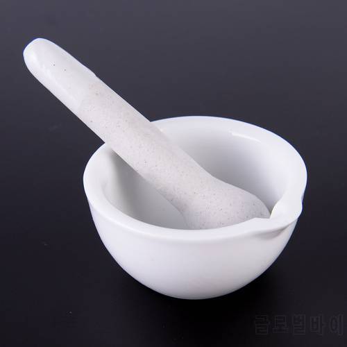 6 Ml Porcelain Pestle And Mortar Mixing Bowls Polished Game - White