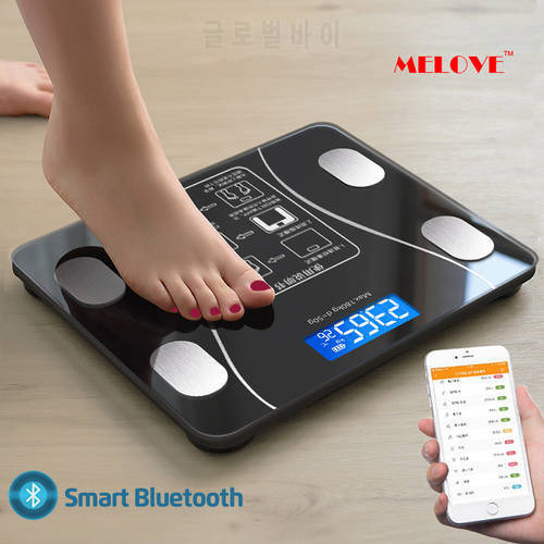 Bluetooth Weight Scale Fat Smart Electronic BMI Composition Accurate Mobile Phone Analyzer LED Digital Display Floor Scales