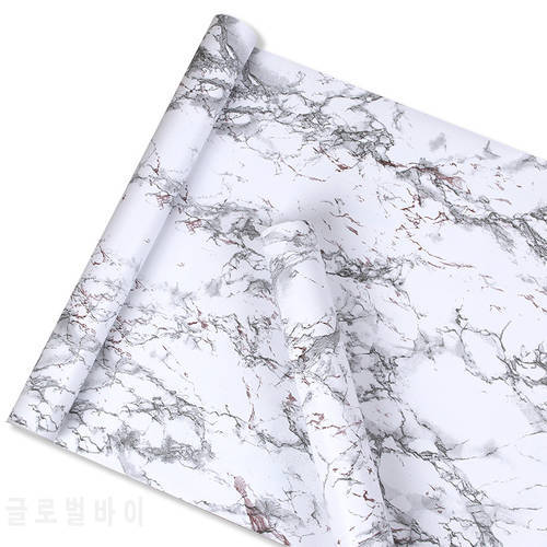 10M Marble Wallpaper Self-adhesive Waterproof Wall Sticker Kitchen Countertop Decoration Contact Paper DIY Home Sticker Decal