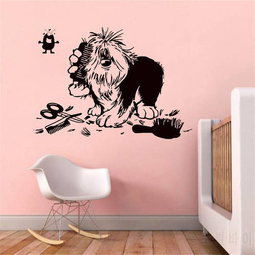 YOYOYU Dog Pet Grooming Salon Pet Shop Wall Decal Removable Vinyl Art Wall Sticker Autocollant Mural PH24