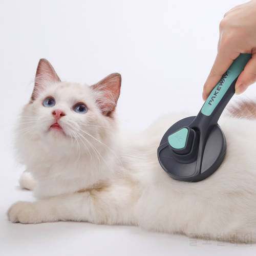 Pet Grooming Comb Self-cleaning Comb Cat Needle Comb Remove Floating Hair Cat Comb Brush Pet Supplies One-click Hair Removal
