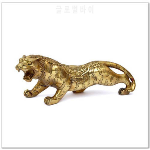 A brass copper tiger tiger Zodiac Wang Wang rights will cause soundway right soundway ornamentsroom Art Statue