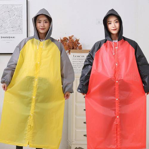 Long Raincoat Universal Long Hooded Rain Coat Multifunctional Wear-Resistant Raincoat