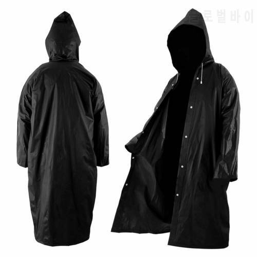 1PC EVA Unisex Raincoat Thickened Waterproof Rain Coat Women Men Black Camping Waterproof Rainwear Suit 145*68CM