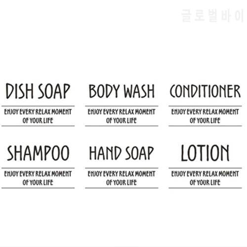 Soap Bottles Label Sticker Waterproof Soap Dispenser Stickers Removable Shampoo Body Wash Conditioner Labels Customized