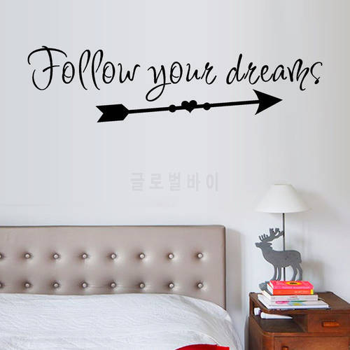 Follow Your Dreams Removable Art Vinyl Mural Home Room Decor Wall Stickers wedding decoration /high quality adesivo de parede