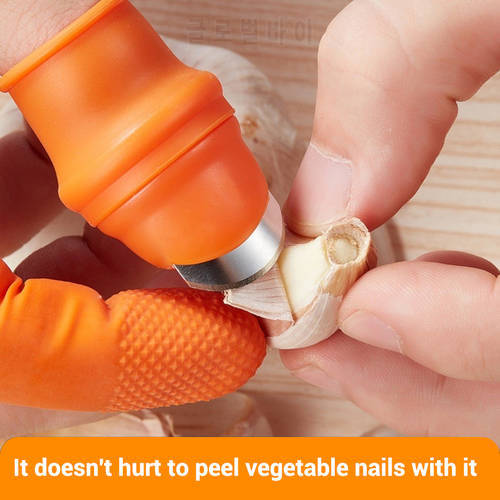 Silicone Thumb Knife Finger Protector Vegetable Picker Nail Clipper Gardening Gloves Harvest Plant Vegetable Separation Tools
