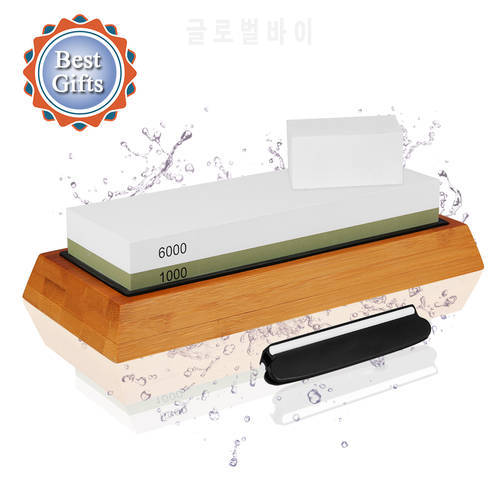 Meterk 1000/6000 Grits Double-Sided Sharpening Stone Suitable For Most Grinding Operations Home Kitchen Tool Accessories