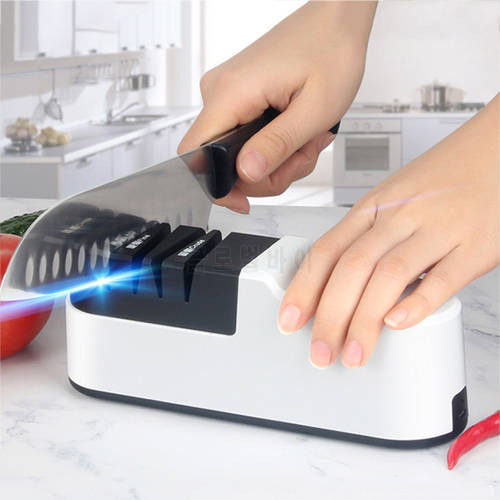 Electric Knife Sharpener Automatic Adjustable USB Rechargable Kitchen Knives Scissor Household Fast Sharpening Kitchen Tools