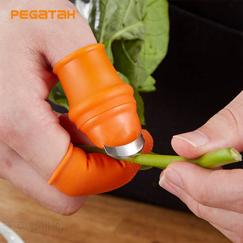 Gardening Silicone Thumb Knife vegetable garden finger protection Cutting Garden Fruit Harvesting Knife Tools Kitchen Gadgets