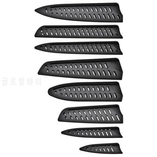Black Plastic Kitchen Knife Blade Protector Cover For 3.5-10 Inches Knife Cover Plastic Scabbard Kitchen Tools knife storage