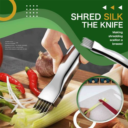 Stainless Steel Kitchen Onion Cutter Graters Multifunction Onion Garlic Tomato Knife Vegetable Shredders Slicer Kitchen Gadgets