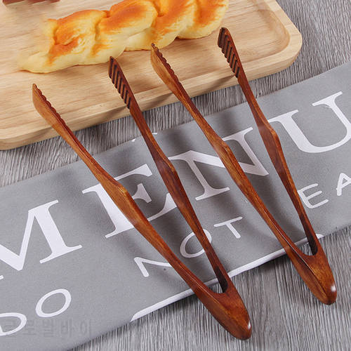 1Pc Wooden Bread Cake Clip Bamboo Cooking Kitchen Tongs Food BBQ Tool Salad Bacon Steak Home Kitchen Utensil
