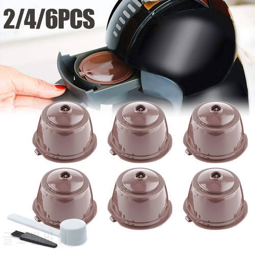 Reusable Coffee Capsule Filter Cup Refillable Caps Spoon Brush Filter for Nescafe Dolce Gusto Baskets Pod Soft Taste Sweet