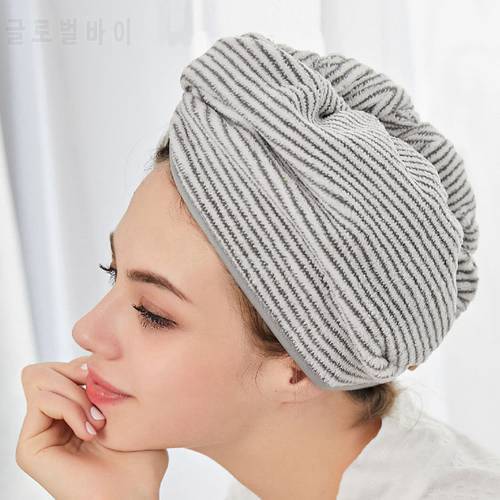 Quick Hair Drying Towels Bath Head Turban Wrap Quick Dry Anti-Frizz Hair Towels For Drying Hair Women Girls Bathroom Shower Cap