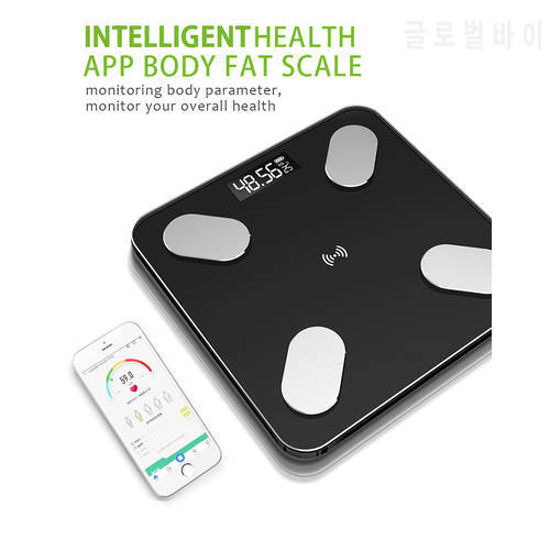 Bluetooth Smart Scales Body Fat Scale Smart BMI Scale LED Digital Bathroom Body Weight Scales Composition Analyzer App