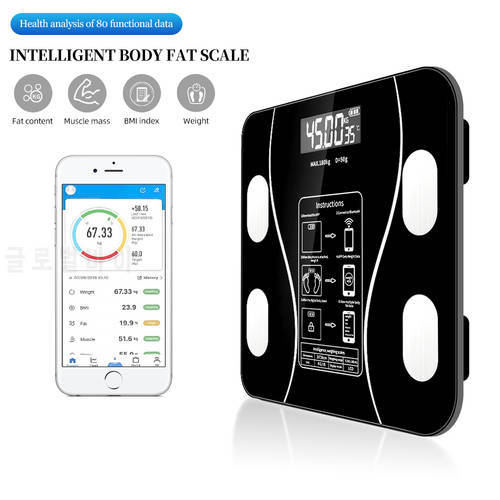 Smart Home Bathroom Scales Digital Scale Body Weight Bioimpedance Scale Electronic Kitchen Floor Bluetooth Compatible Scales