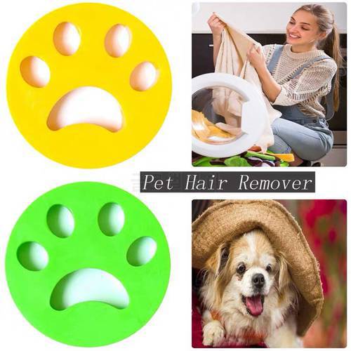 2pcs Pet Hair Remover Washing Machine Hair Remover Reusable Cat Dog Fur Lint Hair Remover Clothes Dryer Cleaning Laundry Tools