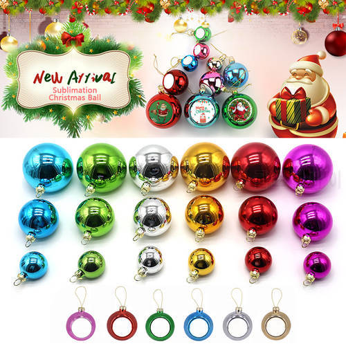 12pcs/lot Blank Sublimation Ball Christmas Ornaments for Sublimation INk Transfer Printing Heat Press DIY Gifts Craft Can Print