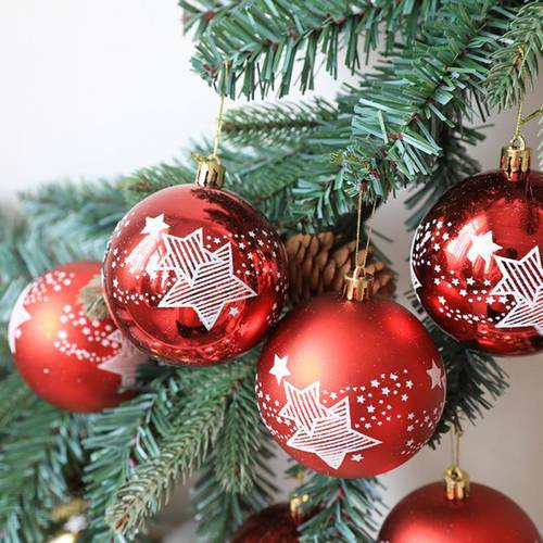 Christmas decorations multicolor plastic ball Christmas tree decoration ball pendant Home Holiday Navidad New Year Decor Gift