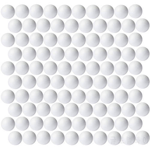 Foam Balls for Crafts, 100-Pack Smooth Styrofoam Balls, Approximately 1 Inch in Diameter, White