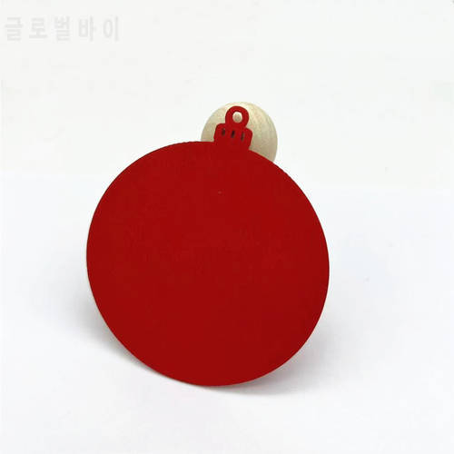 100pcs 70x80mm White/Red/Green Christmas Wooden Round DIY Baubles Xmas Decorations Tags Pendants Arts Craft Embellishments