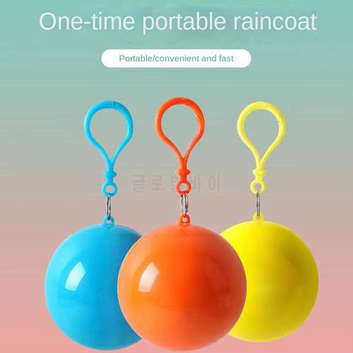 Disposable Raincoat Outdoor Portable Compressed Spherical Pocket Ball Men And Women Adult Travel Rafting Can Be Hung Poncho